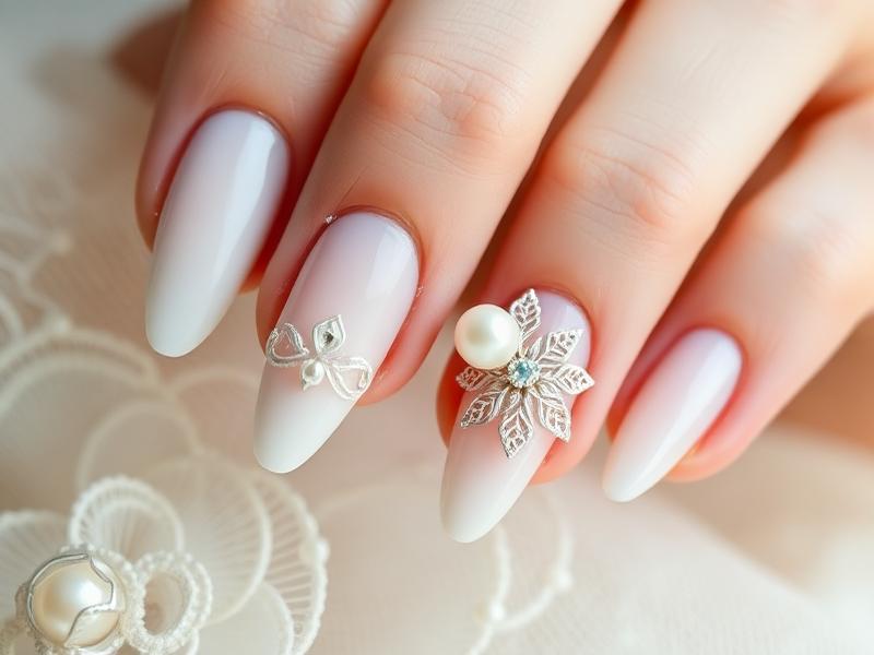 Bridal press-on nails