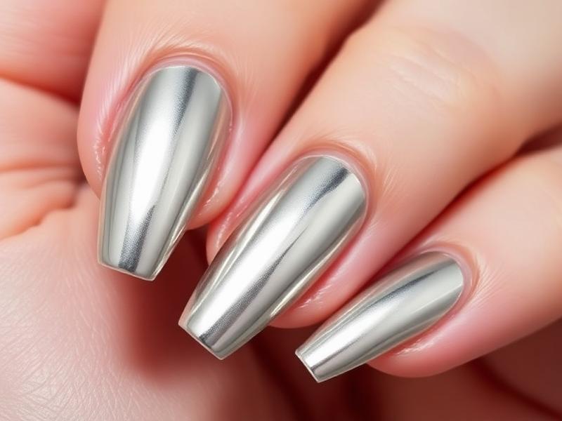 Chrome press-on nails